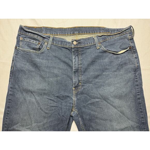 Levi's 541 Men's Dark Wash Athletic Taper Blue Denim Jeans - Size 42x28.5 - Picture 3 of 7